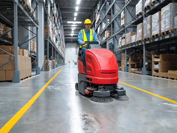 Warehouse scrubber dryer route